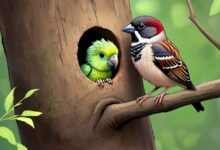 A Little Tale Of Kindness: Tasky the Sparrow Bird Fed Her Baby Kiko and Parrot Baby Ninja