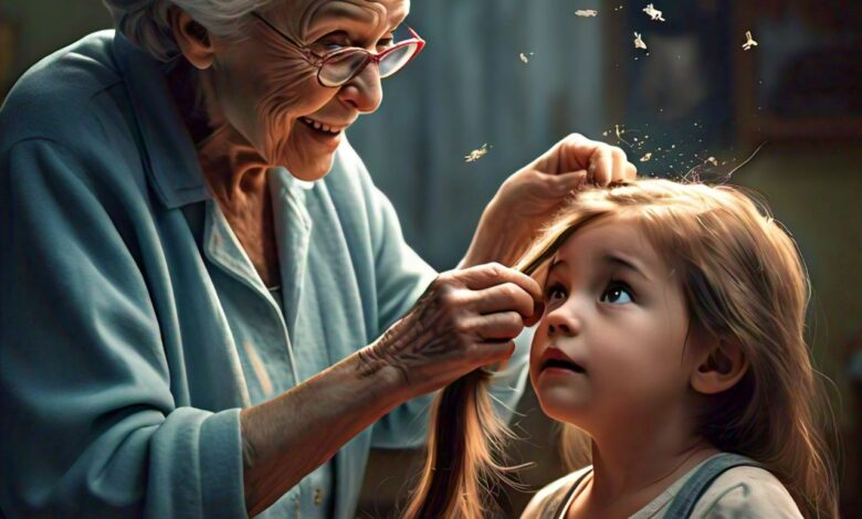 ranny Removed the lice from Sawera's Hair The Children's Tale